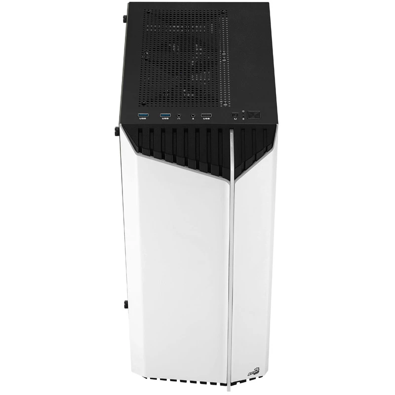 Aerocool Bionic V1 Semitorre, RGB, Cristal Templado - Negro/Blanco