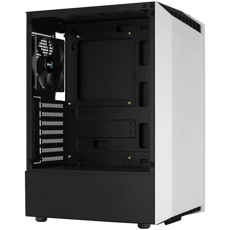 Aerocool Bionic V1 Semitorre, RGB, Cristal Templado - Negro/Blanco