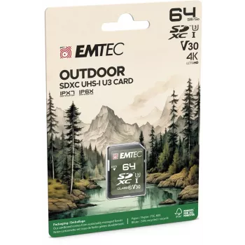 EMTEC Tarjeta de Memoria SDXC 64GB UHS-I U3 V30 Outdoor