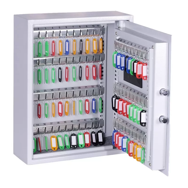 OLYMPIA GOsafe 50B caja fuerte para llaves, polipropileno (PP), gris, 71 ganchos, código, 450 x 360 x 120 mm