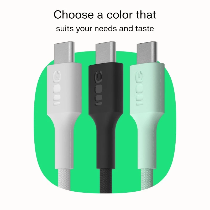 GREEN CELL Cable trenzado USB-C a USB-C PowerStream 100W 1,2m Negro