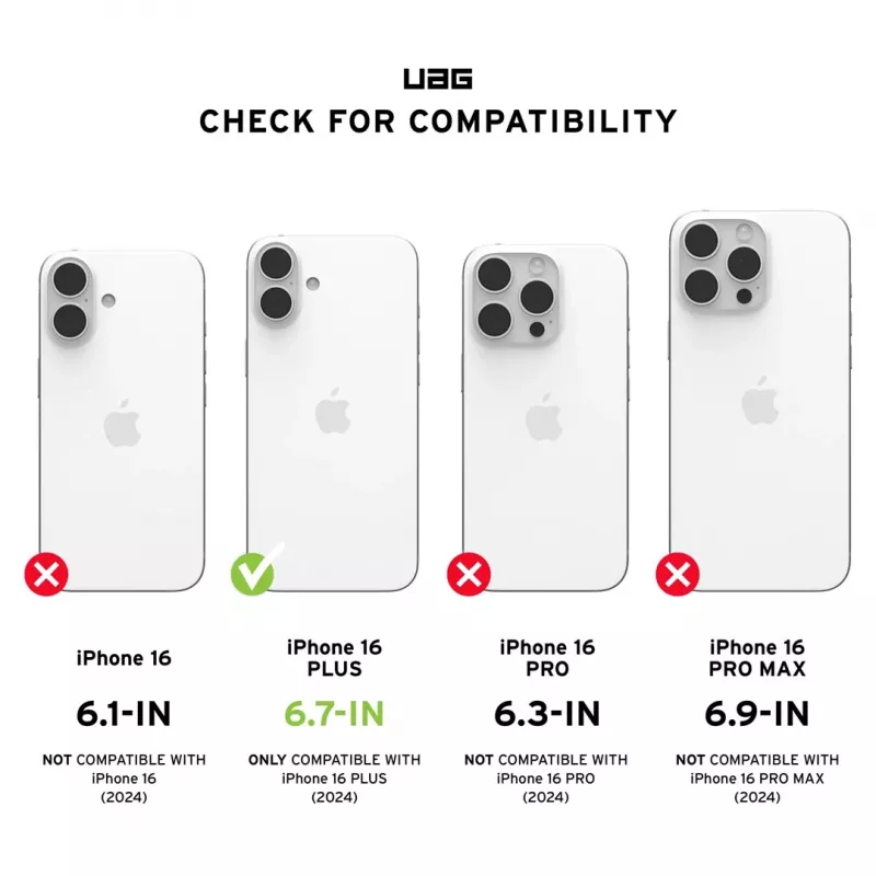 UAG Monarch Pro Kevlar Funda para móvil para Apple iPhone 16 Plus, 6,7 pulgadas, Negro