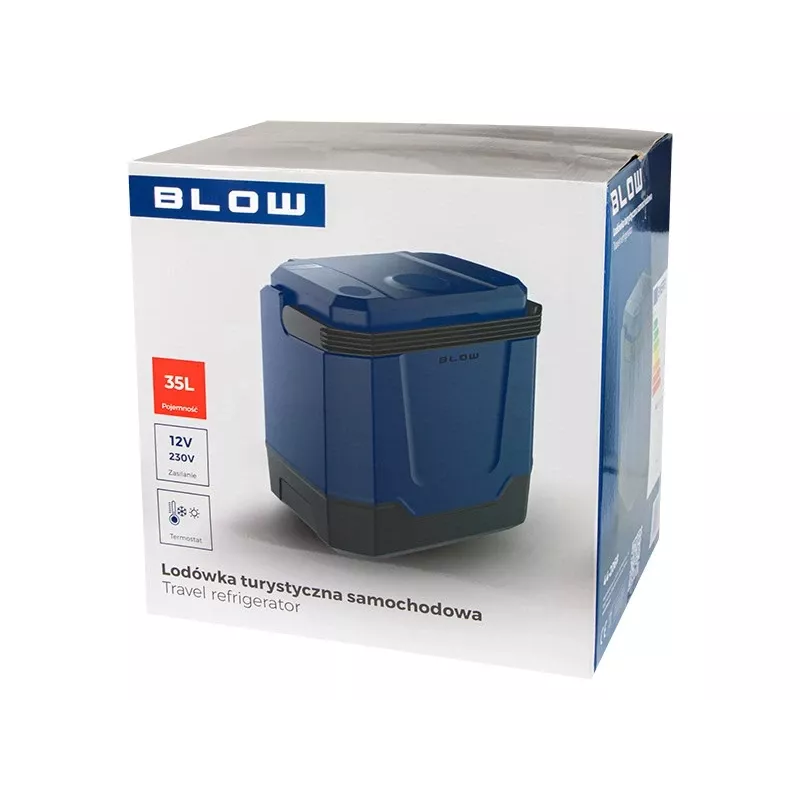 BLOW Nevera portátil para coche Tourist 35L - Refrigerador termoeléctrico portátil 12V/230V
