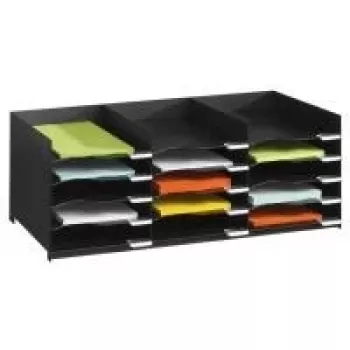 PAPERFLOW Caja clasificadora para armarios de persiana horizontal (EO532.01) - Gris claro, 3 compartimentos
