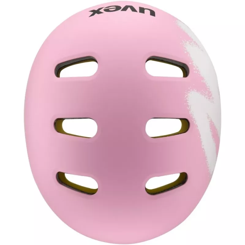 UVEX Kid 4 Style MIPS Casco de bicicleta para niños - Spray Strawberry Matt (51-55 cm)