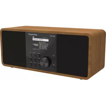 IMPERIAL Telestar TOP 25 Radio multifunción de madera con DAB+, FM, radio por internet, reproductor de CD, Bluetooth, Wi-Fi, USB, entrada AUX, 20 W RMS, pantalla TFT de 2,8