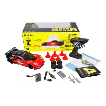 Amewi Corvette C6R Coche RC Drift 1:18 4WD RTR Electric Brushed