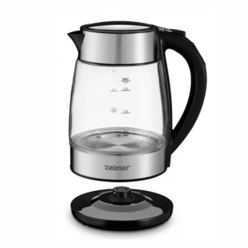 Zelmer ZCK8026 Hervidor de agua 1,7 L 2200 W Negro, Transparente