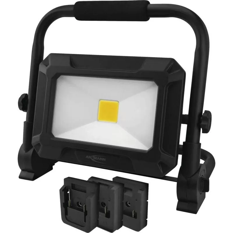 ANSMANN 1600-0713 lámpara de trabajo LED FL50W 18V con baterías y placas adaptadoras