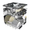 Whirlpool W7IHT40T lavavajillas integrable, 15 cubiertos, 8 programas, 6th Sense, tercera bandeja, apertura automática de la puerta