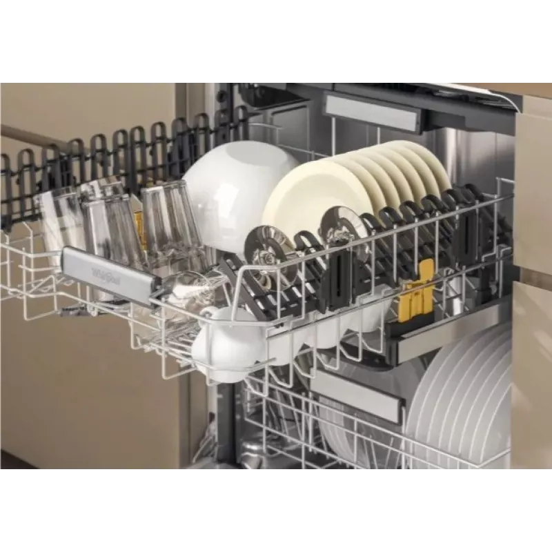 Whirlpool W7IHT40T lavavajillas integrable, 15 cubiertos, 8 programas, 6th Sense, tercera bandeja, apertura automática de la puerta