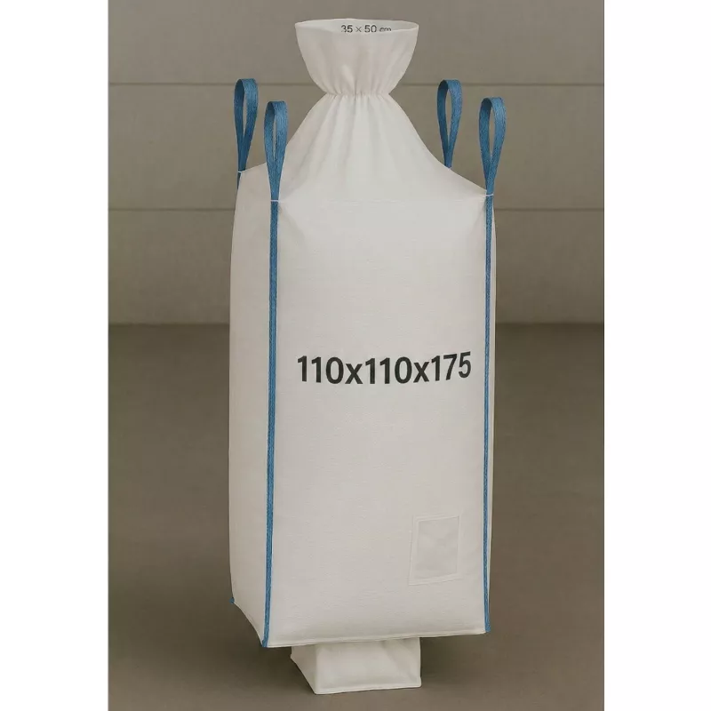EXTRALINK Big Bag U+2 110x110x175cm 1300kg con boquilla de salida