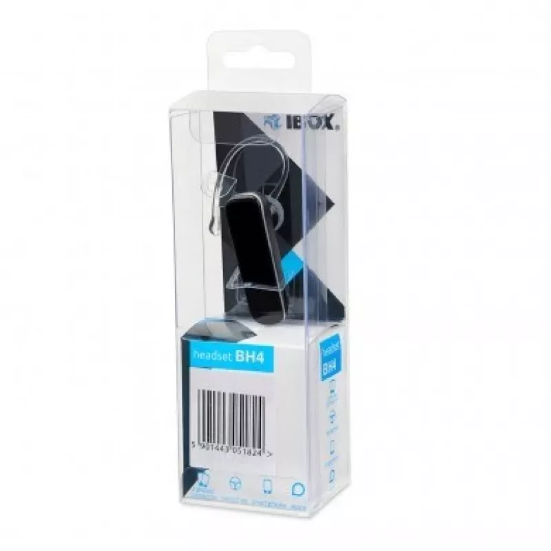iBox BH4 auricular Bluetooth inalámbrico de gancho negro