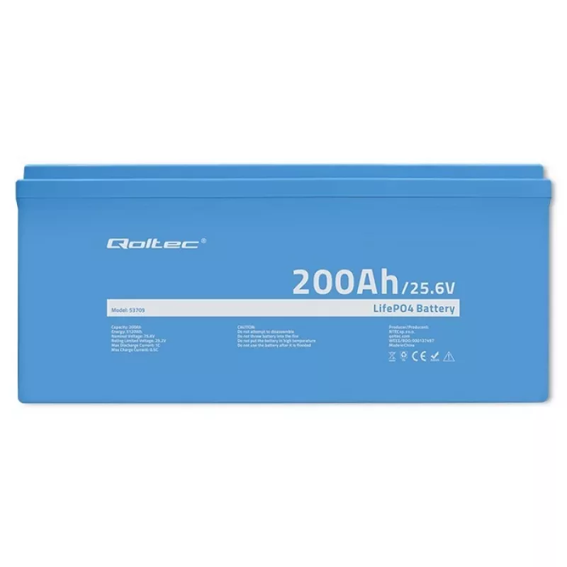 Qoltec batería LiFePO4 25,6V 200Ah BMS