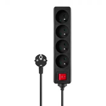 SAVIO LZ-14 regleta de 4 tomas con 2 puertos USB, cable de 1,5m, blanca