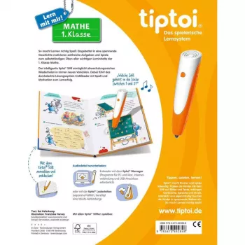 RAVENSBURGER tiptoi ¡Aprende conmigo! Matemáticas 1.º de primaria libro de aprendizaje interactivo