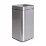 MAULprime Papelera de acero inoxidable 25L con tapa abierta