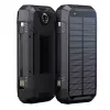 PowerNeed S20000Q Batería externa solar de exterior 20000mAh con carga inalámbrica, QC3.0 y PD 20W, negra