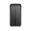 PowerNeed S20000Q Batería externa solar de exterior 20000mAh con carga inalámbrica, QC3.0 y PD 20W, negra