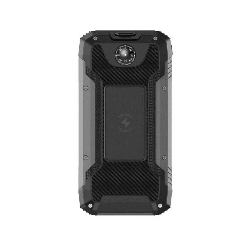 PowerNeed S20000Q Batería externa solar de exterior 20000mAh con carga inalámbrica, QC3.0 y PD 20W, negra