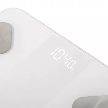 Adler Báscula de baño inteligente AD 8186 blanca – Bluetooth 4.2, análisis de composición corporal, capacidad 180 kg, cristal templado
