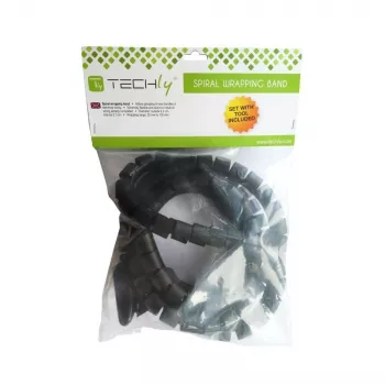 Techly Gestión de cables 2,5 m, negro