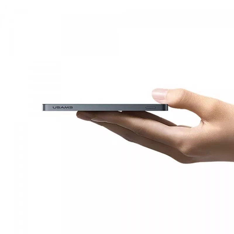 USAMS Batería externa 5000mAh 20W PD MagSafe inalámbrica gris