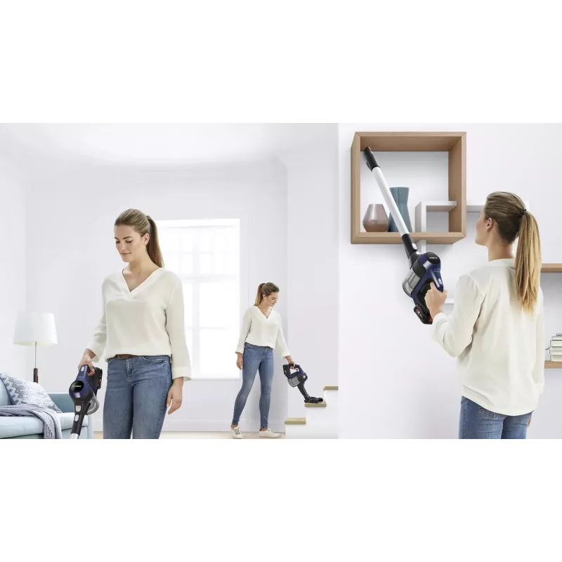 Bosch Unlimited Serie 6 BCS611P4A Aspirador de escoba a batería, 0,3 L, negro, 2,5 Ah