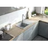 DEANTE Grifo de cocina gris grafito monomando latón caño en U orientable