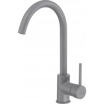 DEANTE Grifo de cocina gris grafito monomando latón caño en U orientable