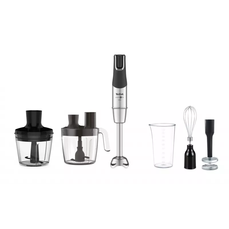 Tefal Infinity Force Pro 5in1 HB95LD38 Batidora de brazo, 1200 W, Negro/Acero inoxidable