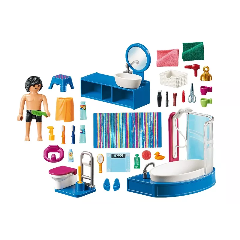 Playmobil Casa de muñecas 70211 Baño con bañera