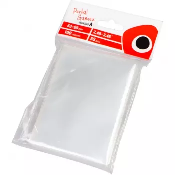 PEGASUS Fundas transparentes para cartas Clear: Standard A (63x88 mm) = CCG, Transparente, pack de 55