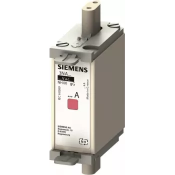 SIEMENS SENTRON 3NA6830-4 Fusible NH, NH000, 100A, 400V AC, gL/gG, con indicador combinado y lengüetas aisladas