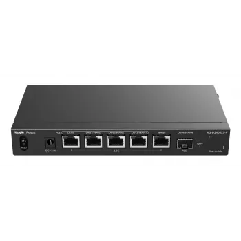 Ruijie Reyee RG-EG406XS-P router gateway cloud multi-WAN, 6x 2.5GE RJ45, 1x 10GE SFP+, 4 PoE, VPN, montaje en rack