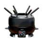 ALPINA set eléctrico de fondue 2,3L 800W negro con termostato y 6 tenedores