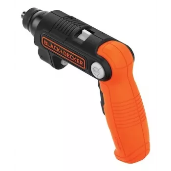 Black & Decker BDCSFL20C-QW 3,6V Destornillador con batería y linterna, negro/naranja