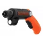 Black & Decker BDCSFL20C-QW 3,6V Destornillador con batería y linterna, negro/naranja