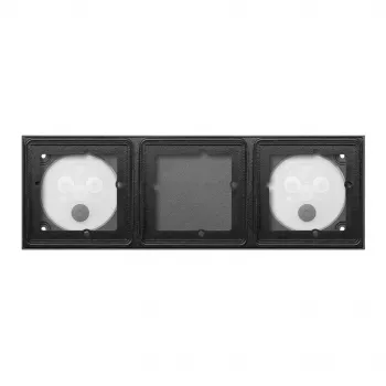 GIRA 551300 carcasa empotrable 3 módulos System 106 negra