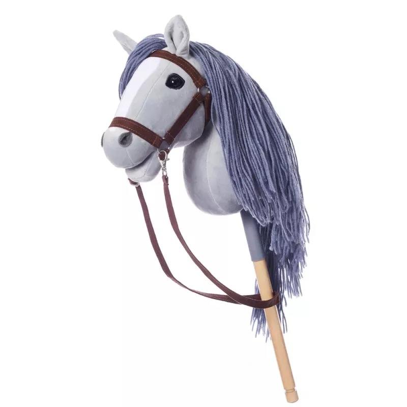 TOOTINY caballito de peluche con palo A3 HOPPIHORSE, gris