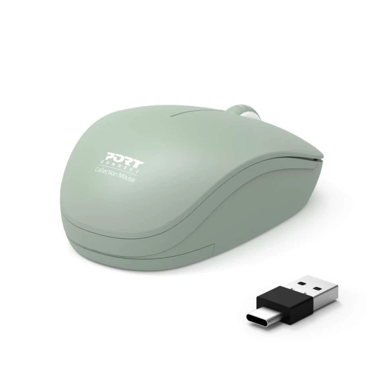 PORT DESIGNS PORT CONNECT Mouse Collection II Inalámbrico 2,4 GHz Verde oliva