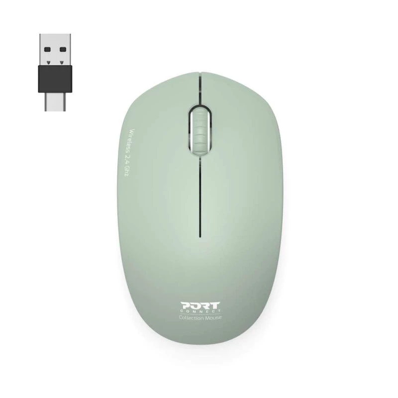 PORT DESIGNS PORT CONNECT Mouse Collection II Inalámbrico 2,4 GHz Verde oliva