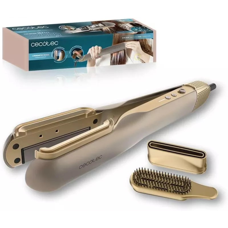 Cecotec Alisador de aire AirLisse 2in1 ForceDry Champagne 1000W Cerámica Beige