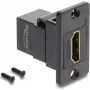 Delock Acoplador HDMI hembra a hembra para montaje en panel 4K Negro (91194)