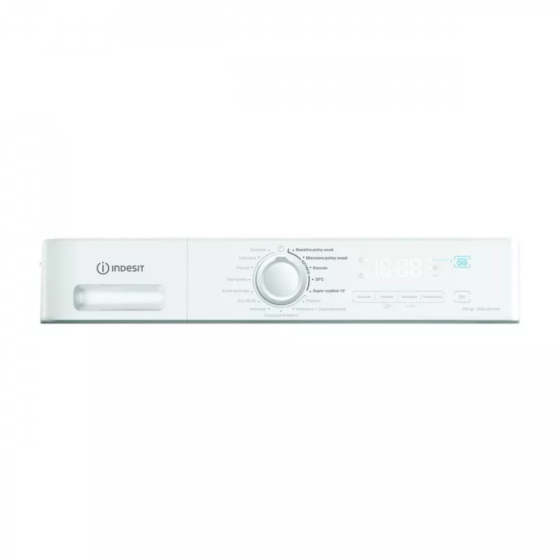 Indesit MXWD7514BPL Lavadora-secadora, 7 kg lavado, 5 kg secado, 1400 rpm, Negro