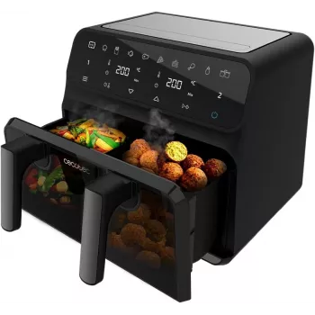 Cecotec Freidora de aire doble Cecofry Advance 9000 Window 2200 W 9 L Negro