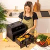 Cecotec Freidora de aire doble Cecofry Advance 9000 Window 2200 W 9 L Negro