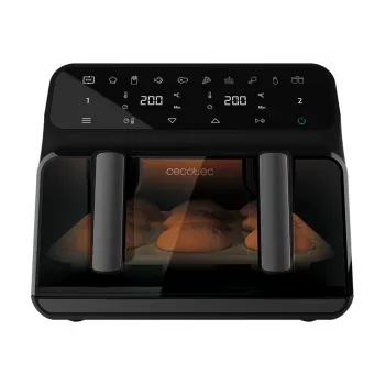Cecotec Freidora de aire doble Cecofry Advance 9000 Window 2200 W 9 L Negro