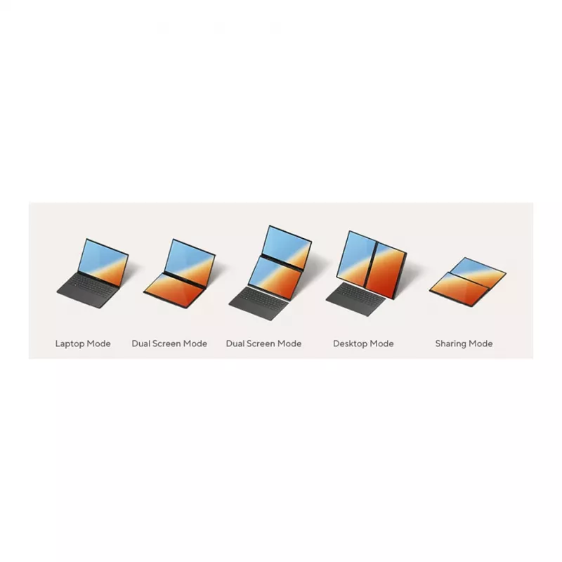ASUS Zenbook Duo 14 UX8407AA-SN469X portátil, doble pantalla OLED de 14 pulgadas WQXGA+ (táctil), 144 Hz, Intel Core Ultra 9 386H, 32 GB RAM, SSD de 1 TB, Wi-Fi 7, 2x Thunderbolt 4, Windows 11 Pro, teclado alemán