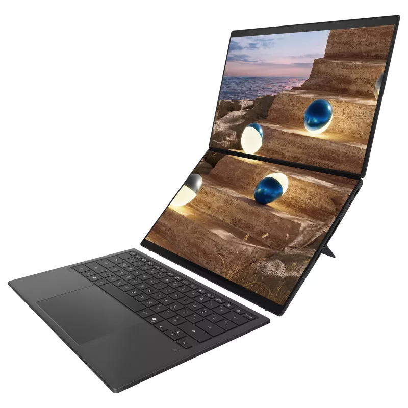 ASUS Zenbook Duo 14 UX8407AA-SN469X portátil, doble pantalla OLED de 14 pulgadas WQXGA+ (táctil), 144 Hz, Intel Core Ultra 9 386H, 32 GB RAM, SSD de 1 TB, Wi-Fi 7, 2x Thunderbolt 4, Windows 11 Pro, teclado alemán